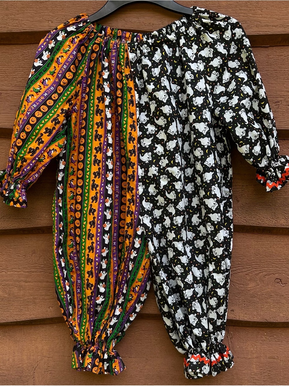 ❌SOLD❌Vintage Handmade Halloween Split Pattern Jumpsuit Costume
